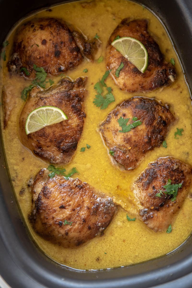 coconut lime chicken in slow cooker
