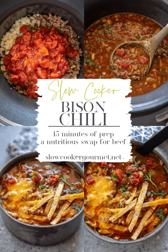 Slow Cooker Bison Chili - Slow Cooker Gourmet