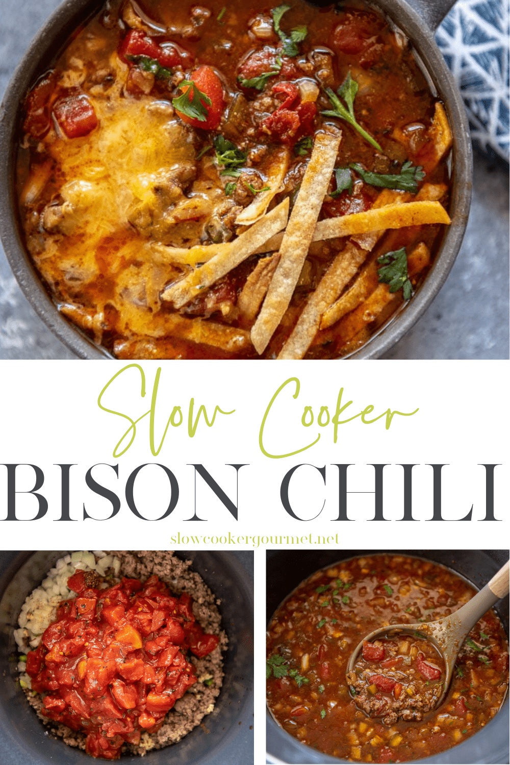 Slow Cooker Bison Chili Slow Cooker Gourmet