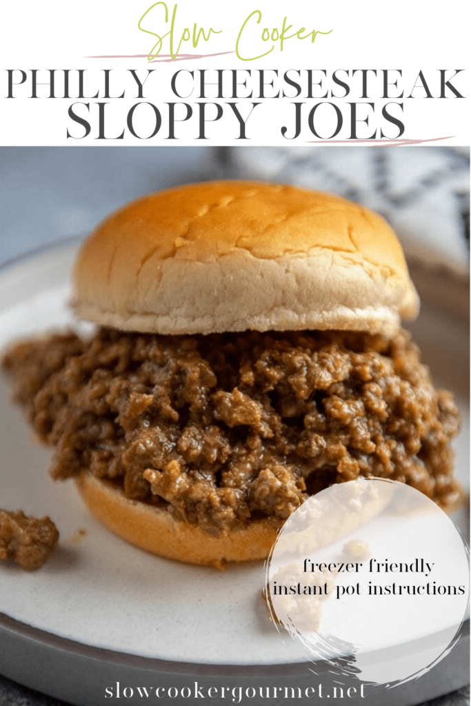 Slow Cooker Philly Cheesesteak Sloppy Joes - Slow Cooker Gourmet