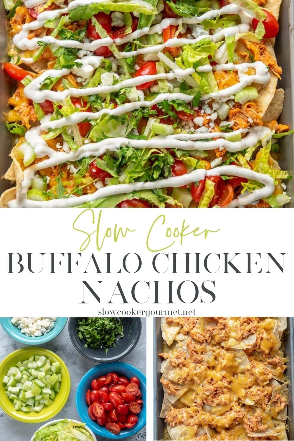 Slow Cooker Buffalo Chicken Nachos - Slow Cooker Gourmet