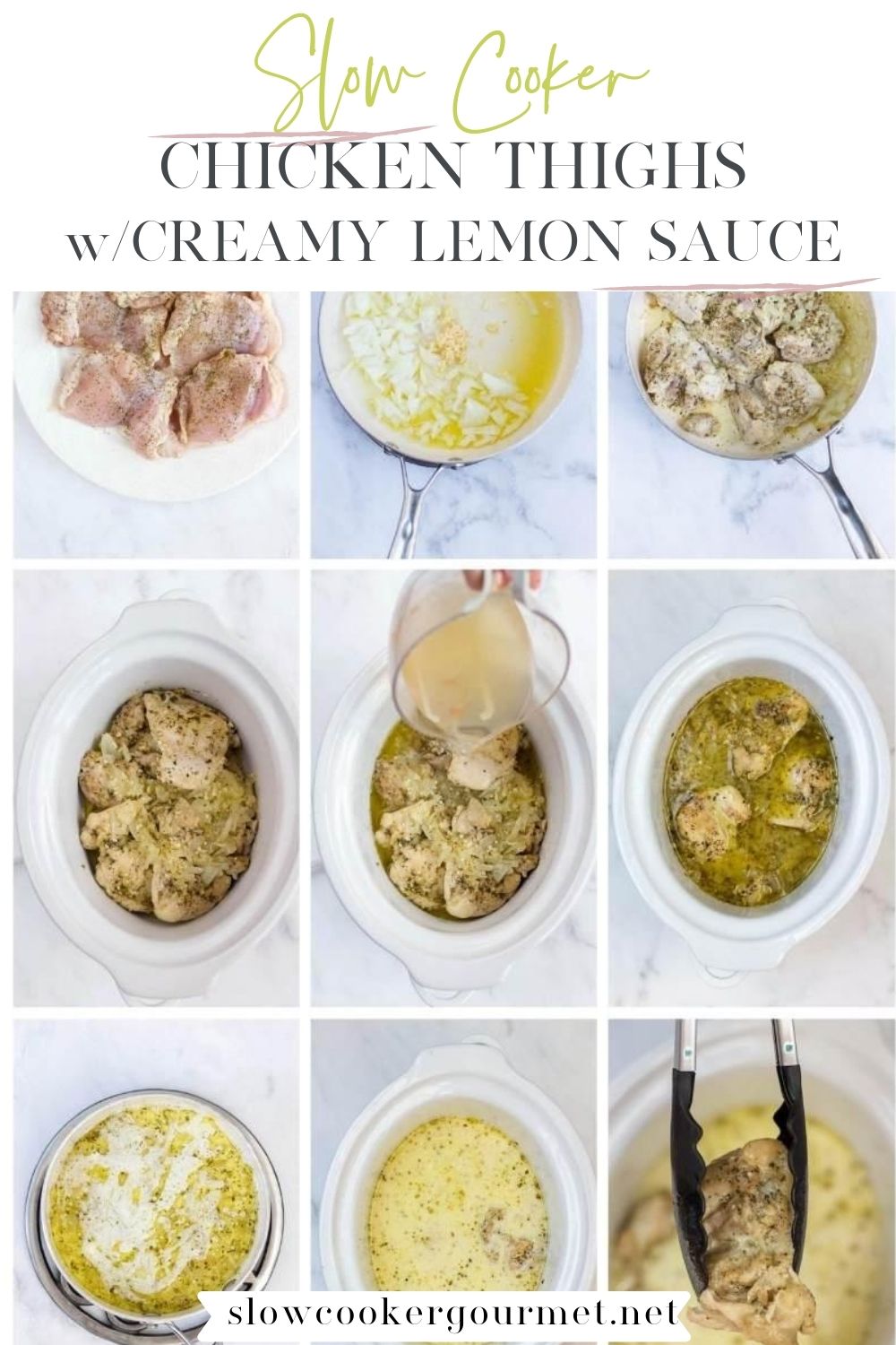 Slow Cooker Chicken Thighs With Creamy Lemon Sauce Slow Cooker Gourmet 6418