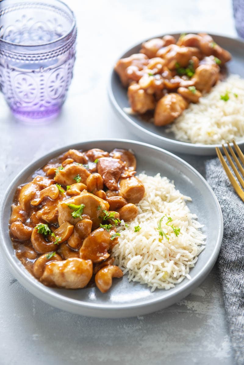 Slow Cooker Cashew Chicken {for two}