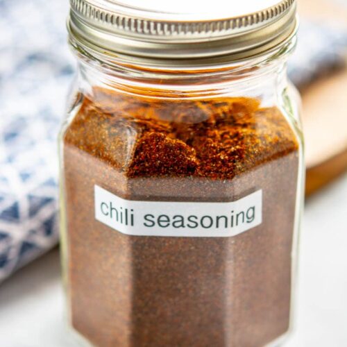 jar of homemade chili seasoning