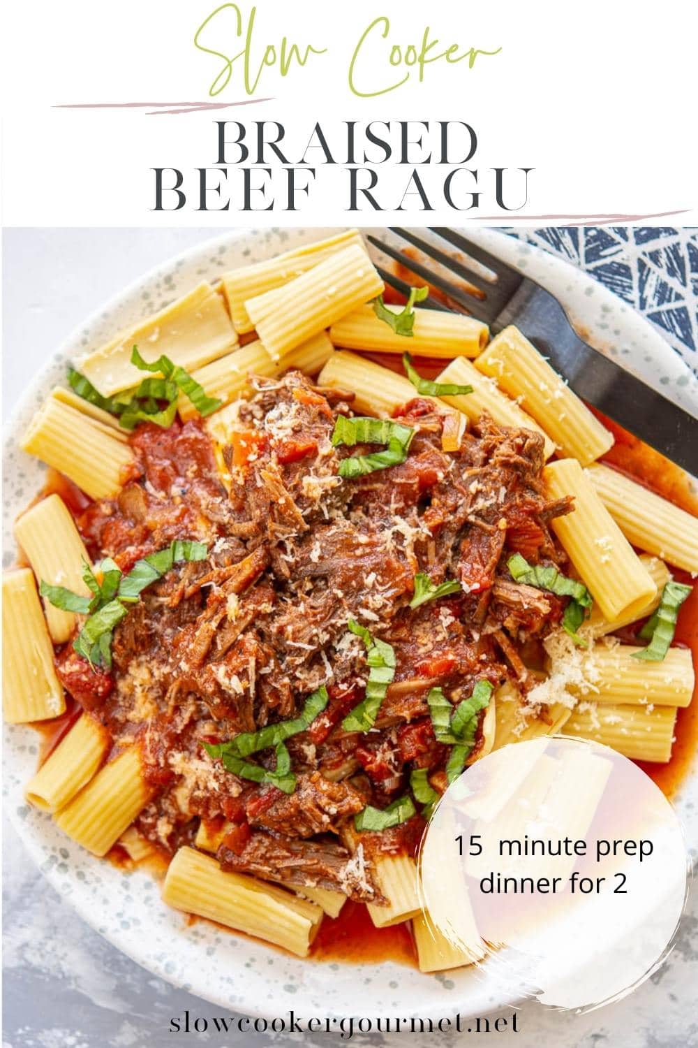 Slow Cooker Braised Beef Ragu {for two} - Slow Cooker Gourmet