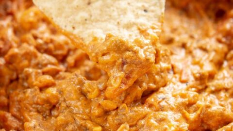 Slow Cooker Chili Cheese Dip - Dash of Sanity