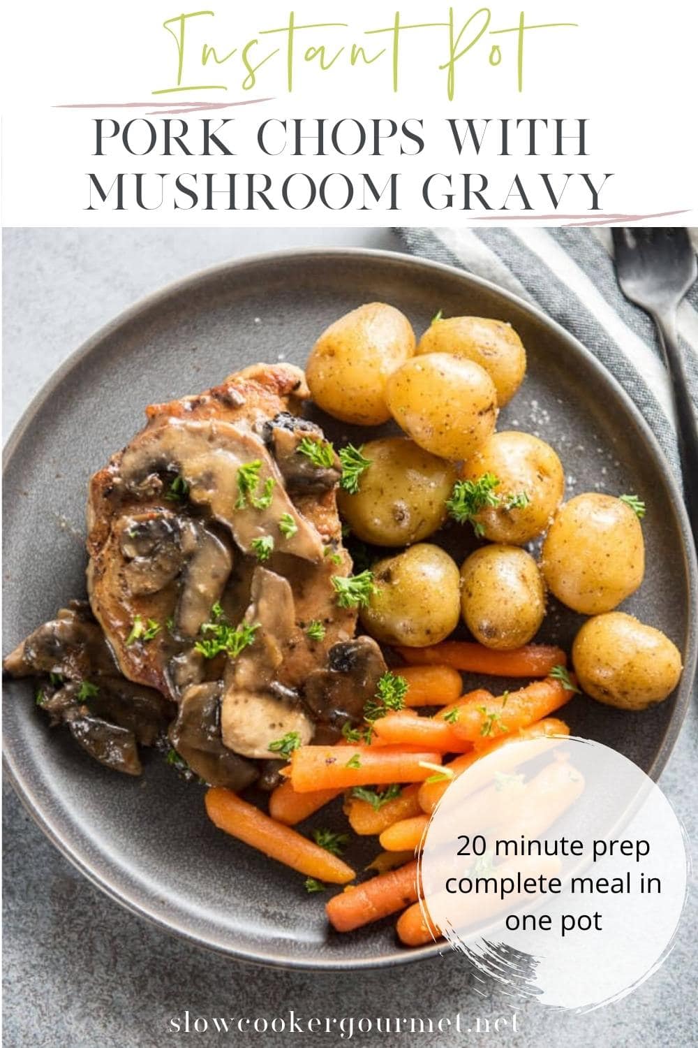 Instant Pot Pork Chops with Mushroom Gravy - Slow Cooker Gourmet