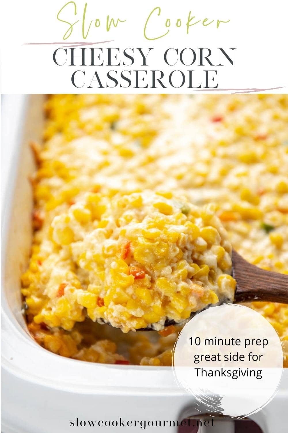 Slow Cooker Cheesy Corn Casserole - Slow Cooker Gourmet