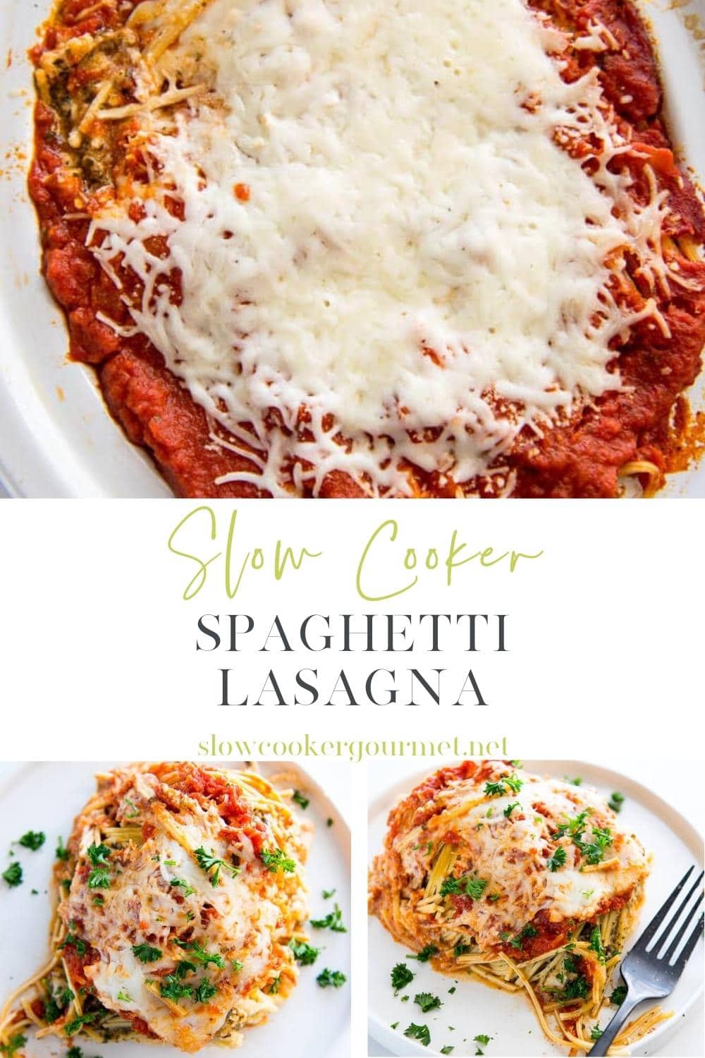 Slow Cooker Spaghetti Lasagna - Slow Cooker Gourmet