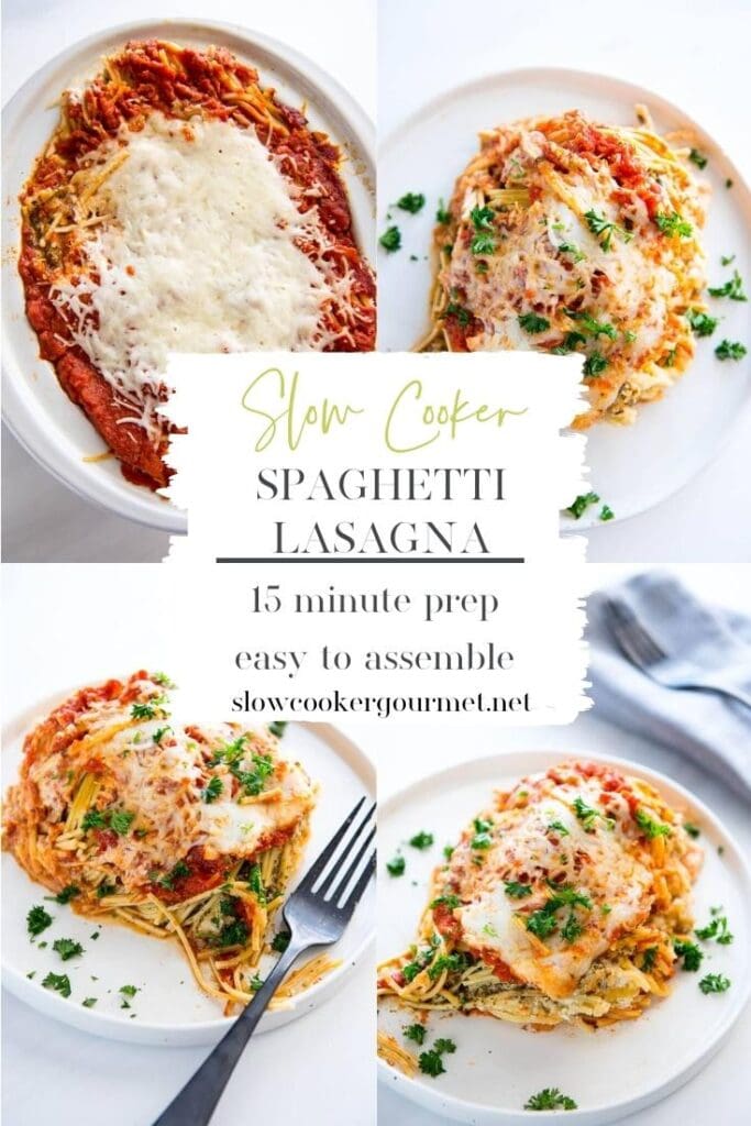 Slow Cooker Spaghetti Lasagna - Slow Cooker Gourmet