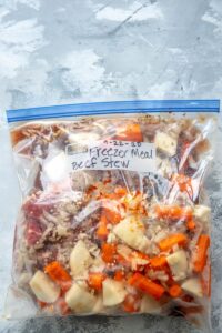 Freezer Meal Beef Stew - Slow Cooker Gourmet