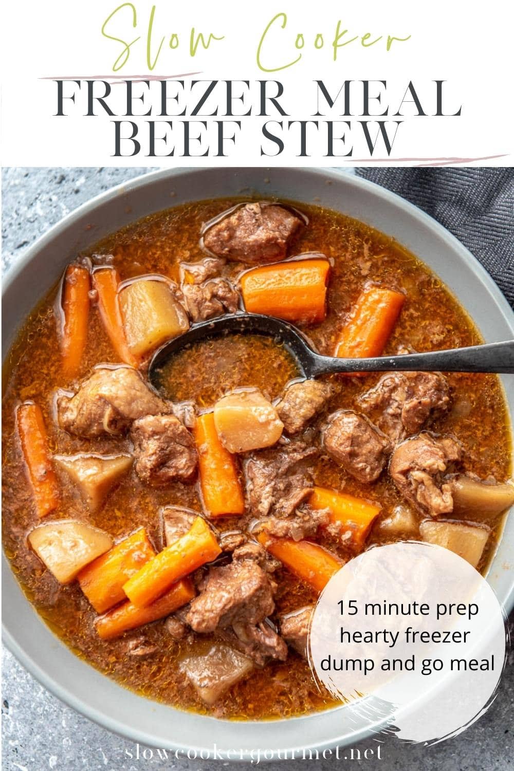 Freezer Meal Beef Stew Slow Cooker Gourmet