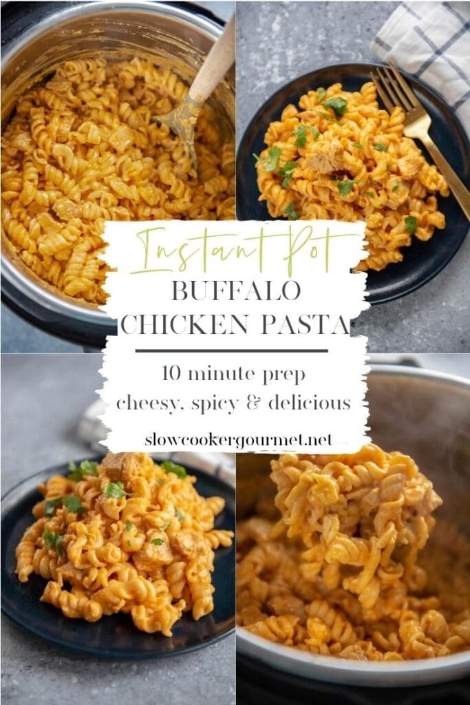 Instant Pot Buffalo Chicken Pasta - Slow Cooker Gourmet
