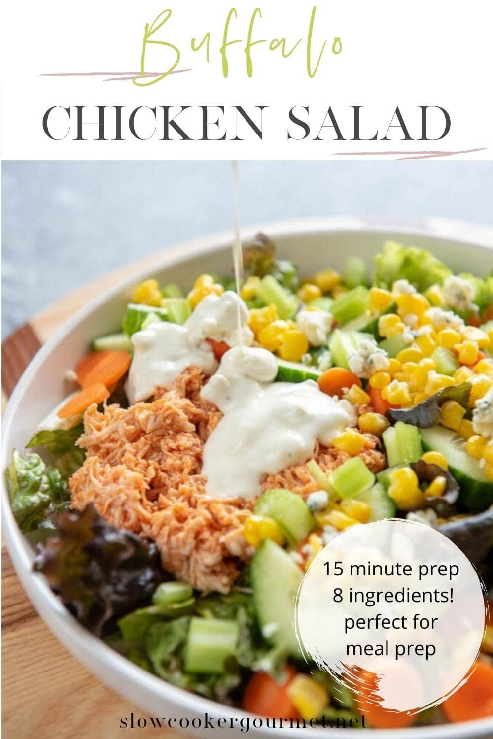 Buffalo Chicken Salad - Slow Cooker Gourmet