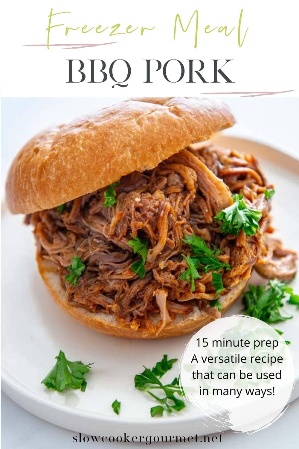 Freezer Meal BBQ Pork - Slow Cooker Gourmet