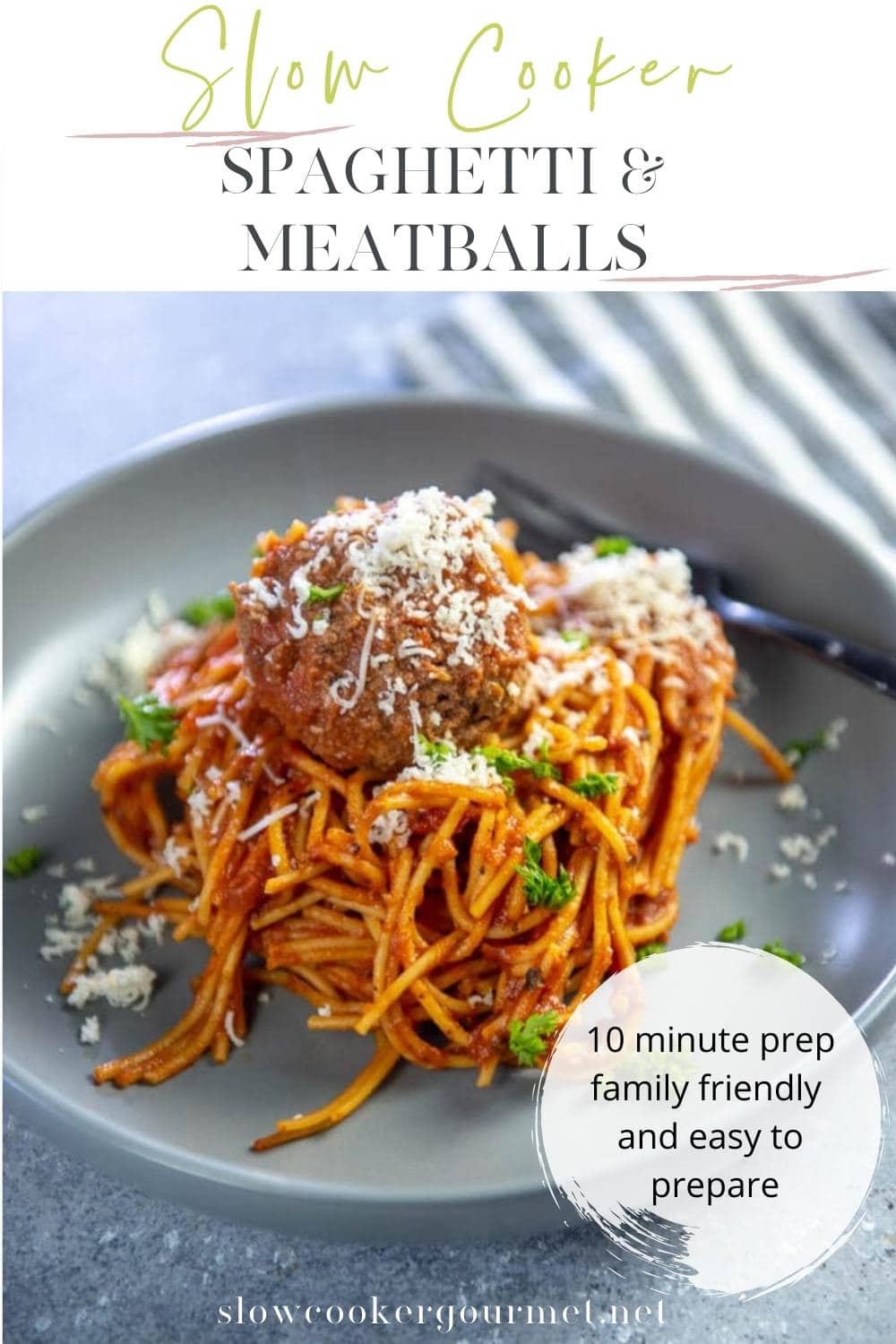 Slow Cooker Spaghetti and Meatballs - Slow Cooker Gourmet