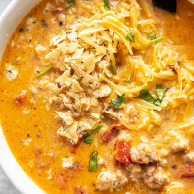 slow cooker beefy nacho soup