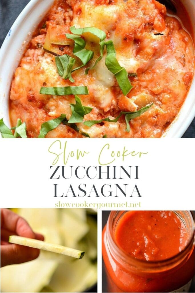 Slow Cooker Zucchini Lasagna - Slow Cooker Gourmet