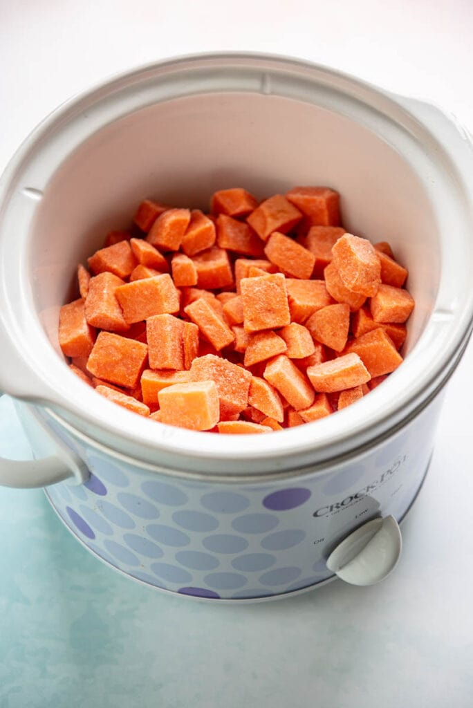 Sweet potatoes in a slow cooker