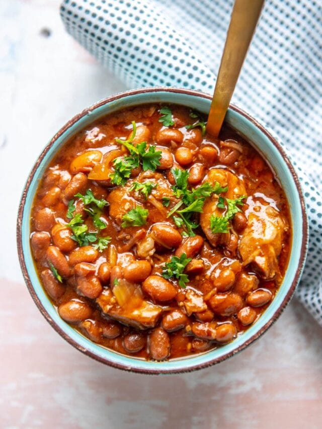 Slow cooker pork and beans Slow Cooker Gourmet