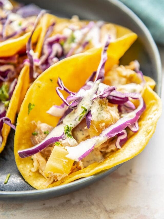 Slow Cooker Hawaiian Chicken tacos Slow Cooker Gourmet