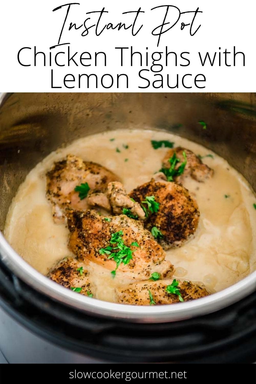 Instant Pot Chicken Thighs with Lemon Sauce - Slow Cooker Gourmet