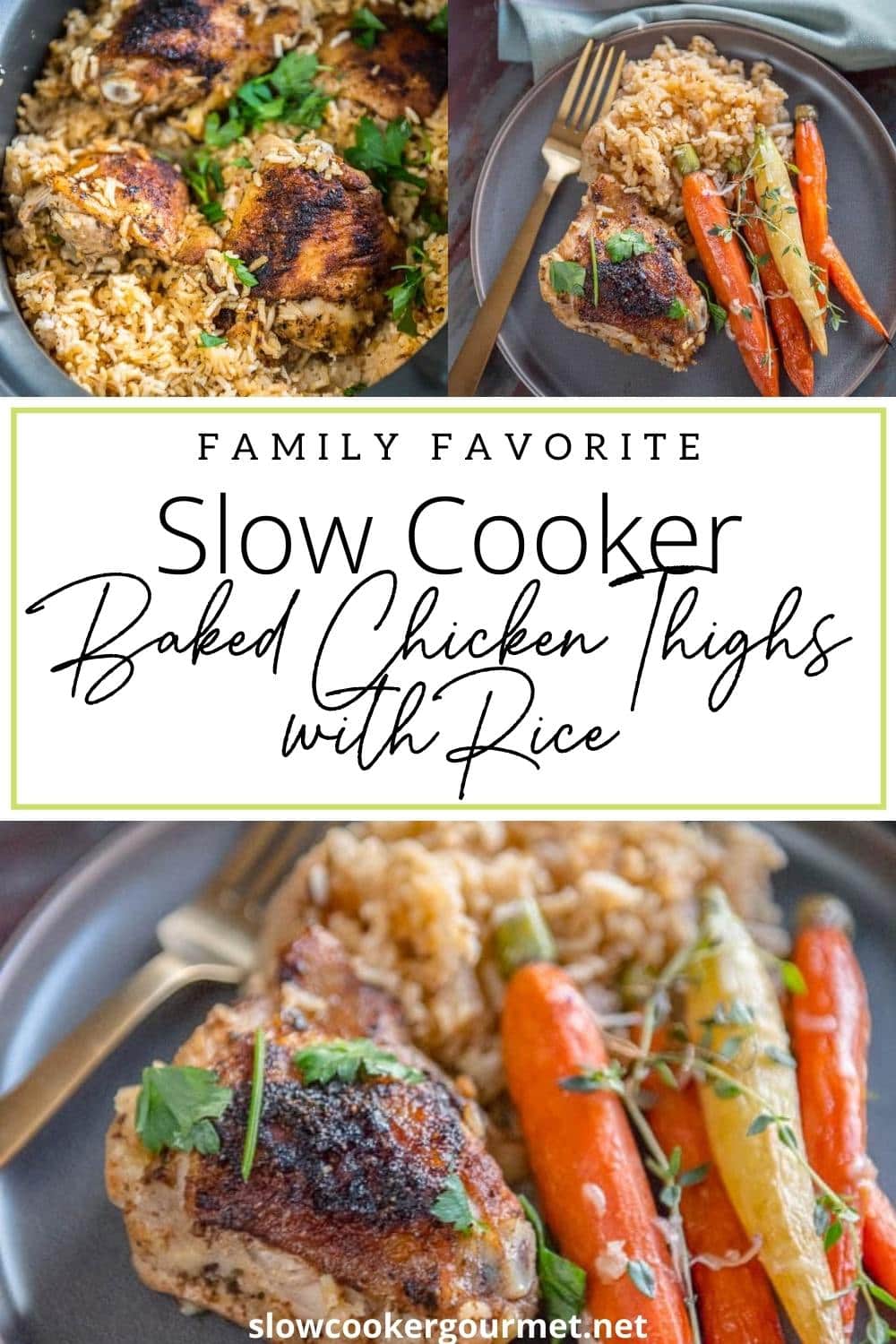 Slow Cooker Baked Chicken Thighs with Rice Slow Cooker Gourmet