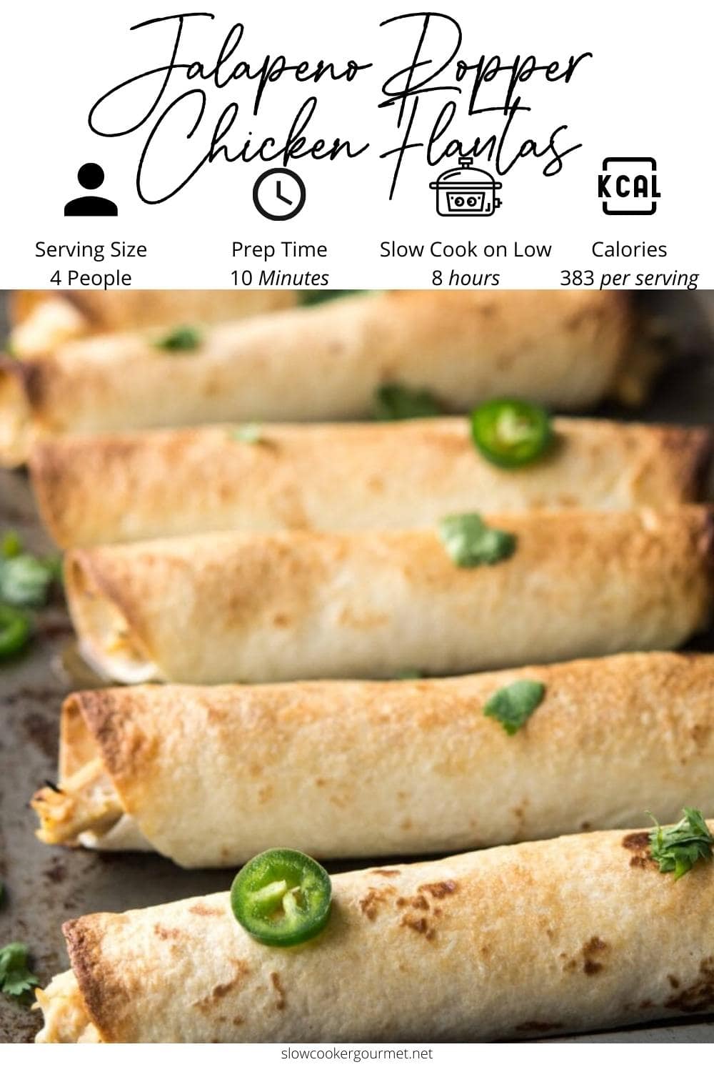 Slow Cooker Jalapeño Popper Chicken Flautas Slow Cooker Gourmet