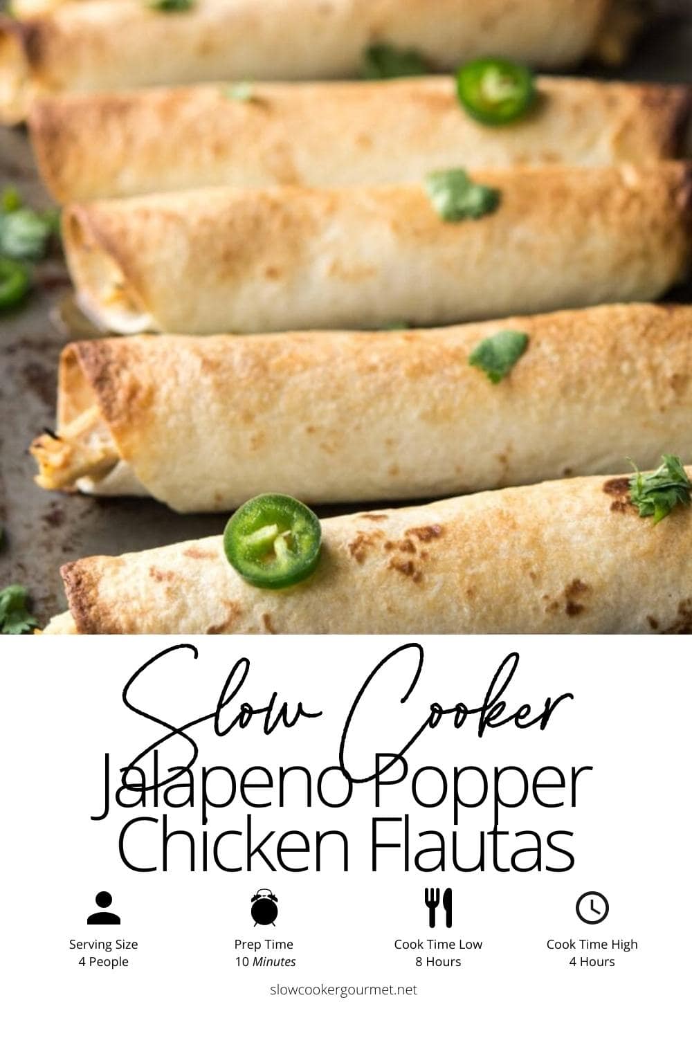 Slow Cooker Jalapeño Popper Chicken Flautas Slow Cooker Gourmet