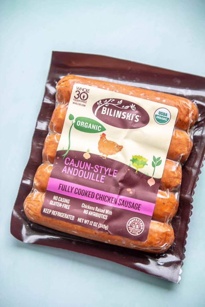 package of andouille sausage