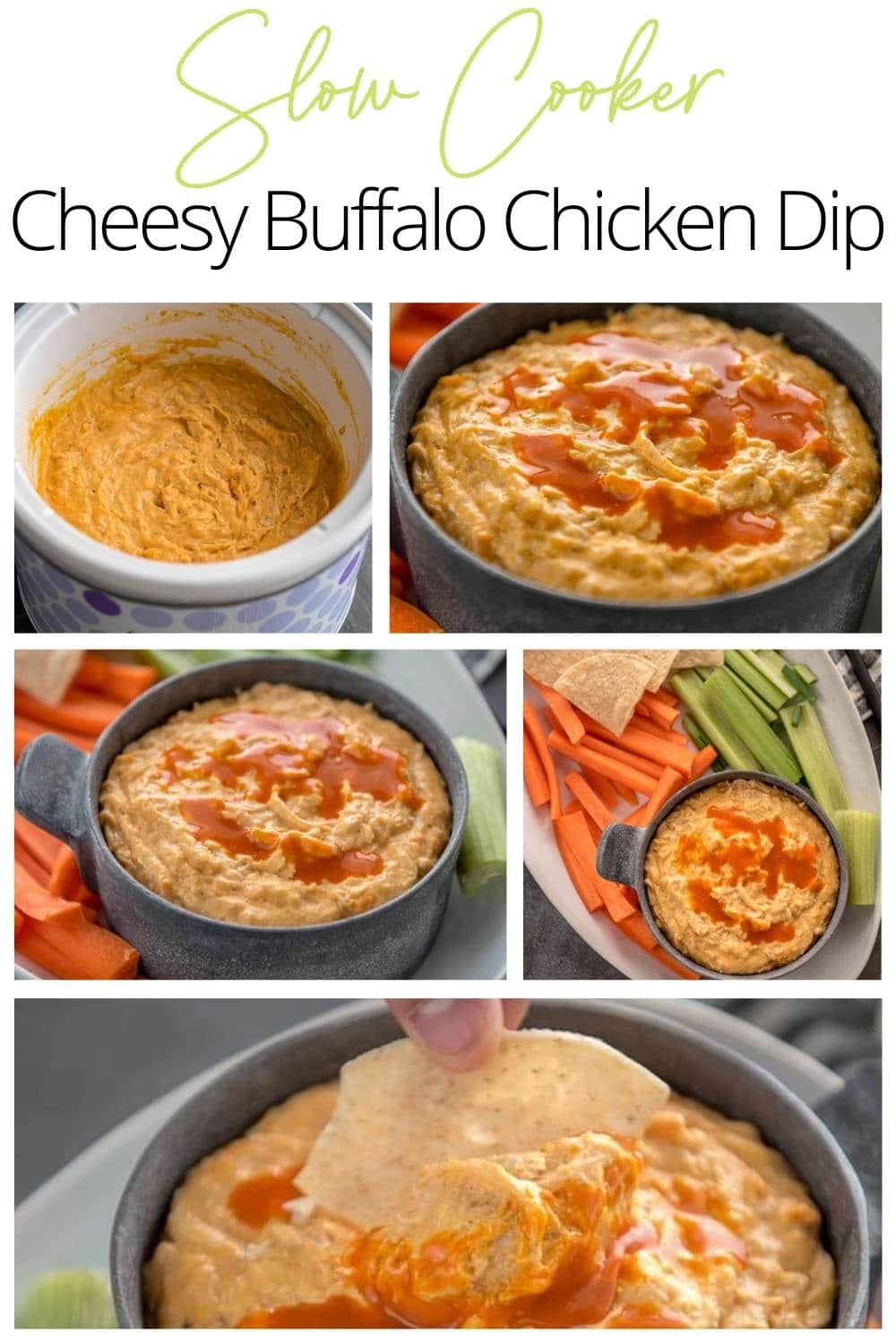 Cheesy Slow Cooker Buffalo Chicken Dip - Slow Cooker Gourmet