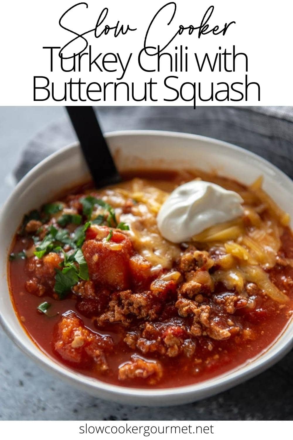 Slow Cooker Turkey Chili with Butternut Squash Slow Cooker Gourmet