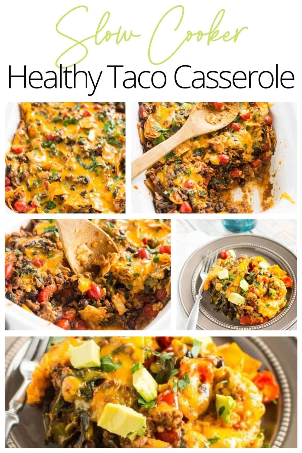 Slow Cooker Healthy Taco Casserole - Slow Cooker Gourmet