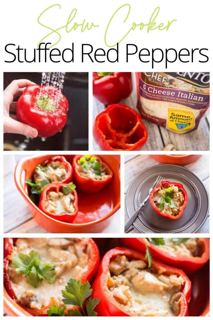 Slow Cooker Stuffed Red Peppers - Slow Cooker Gourmet