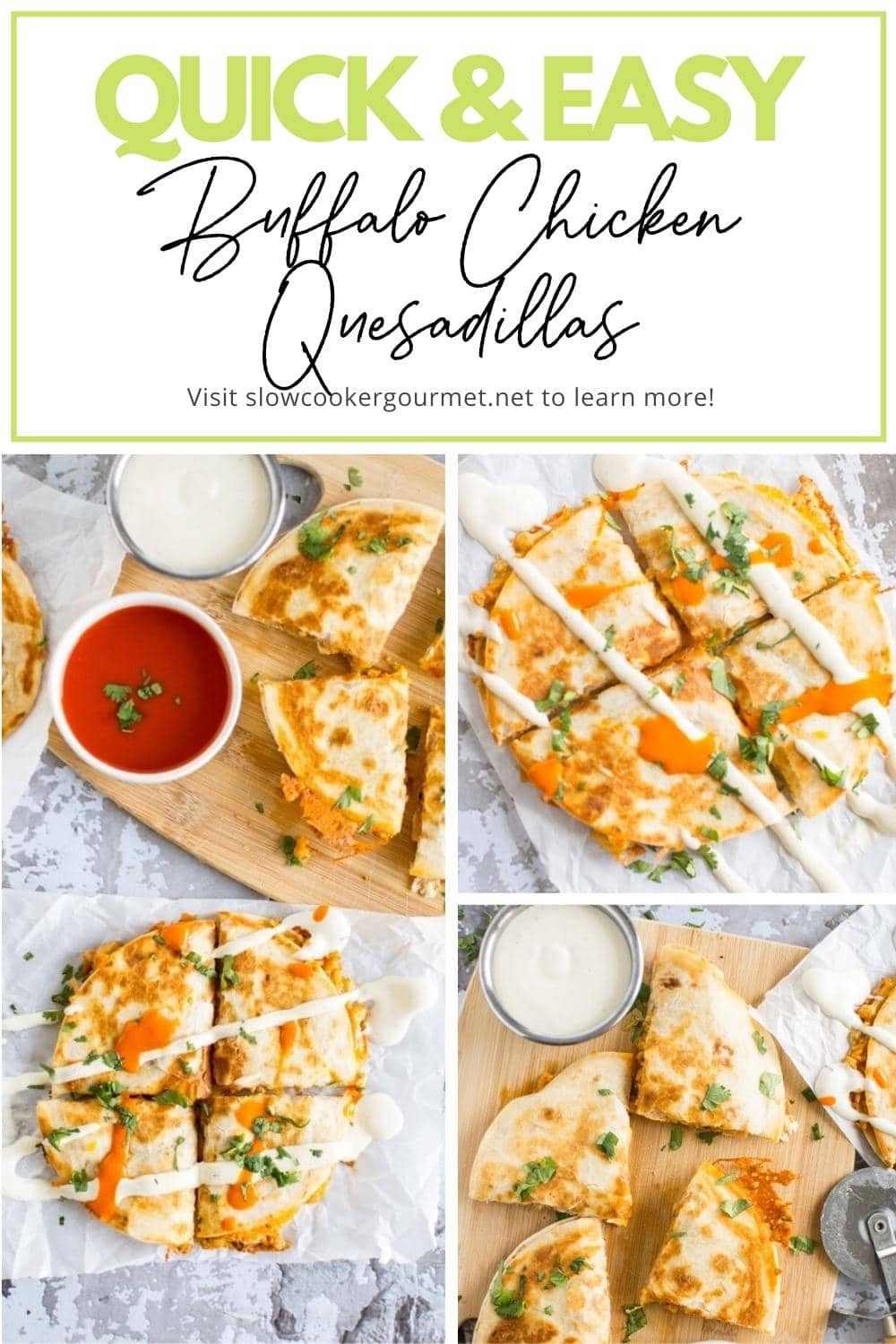 Buffalo Chicken Quesadillas Slow Cooker Gourmet
