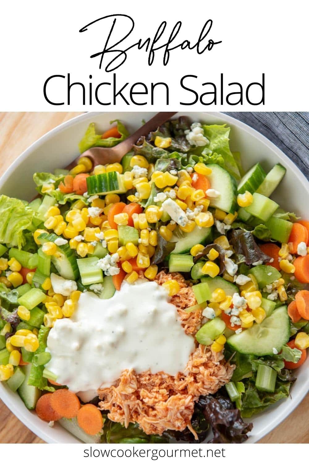 Buffalo Chicken Salad - Slow Cooker Gourmet