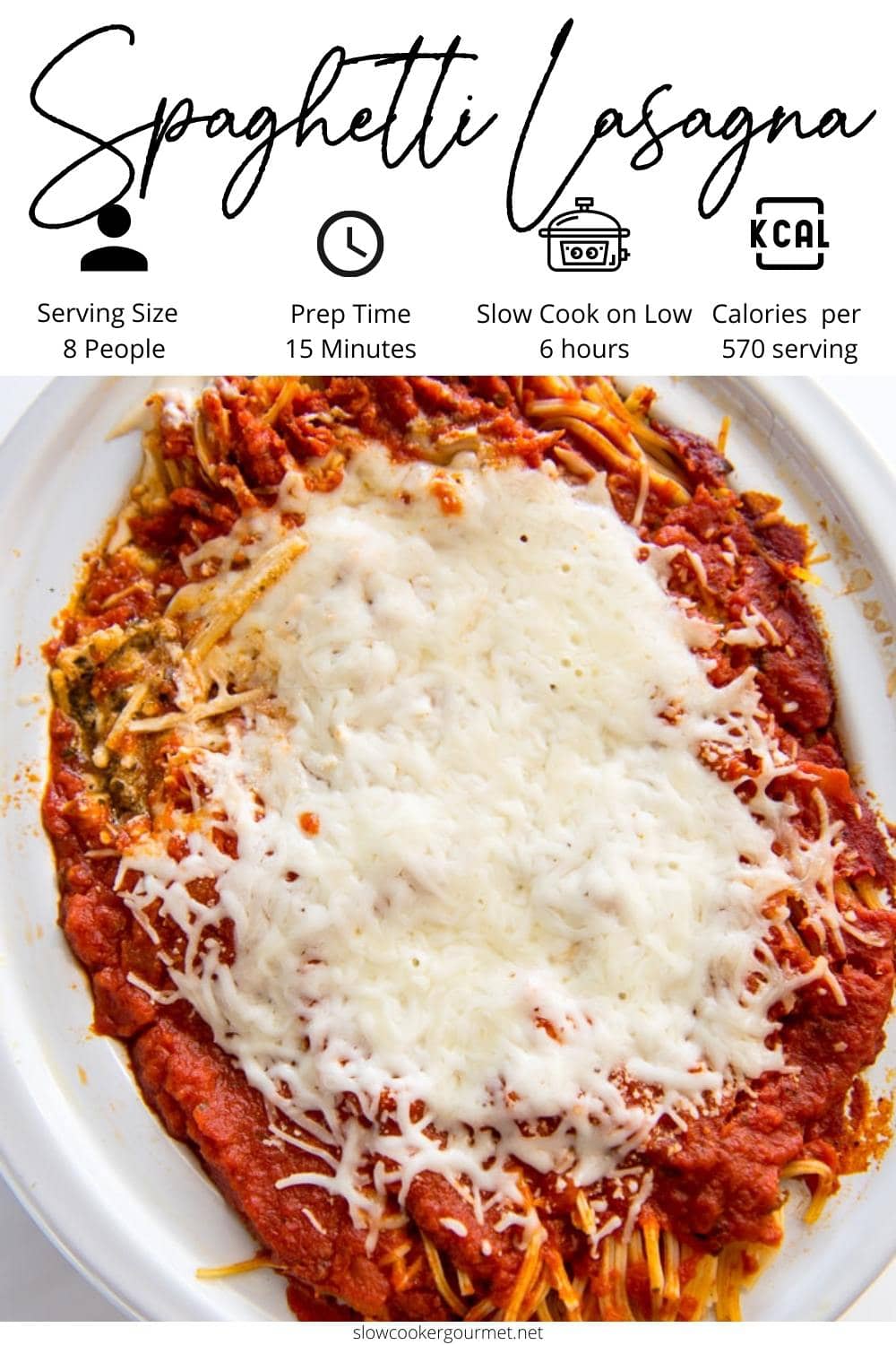 Slow Cooker Spaghetti Lasagna - Slow Cooker Gourmet