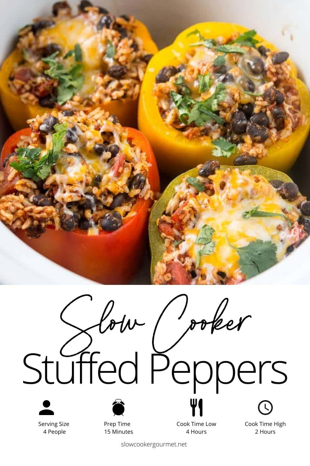 Slow Cooker Stuffed Peppers - Slow Cooker Gourmet