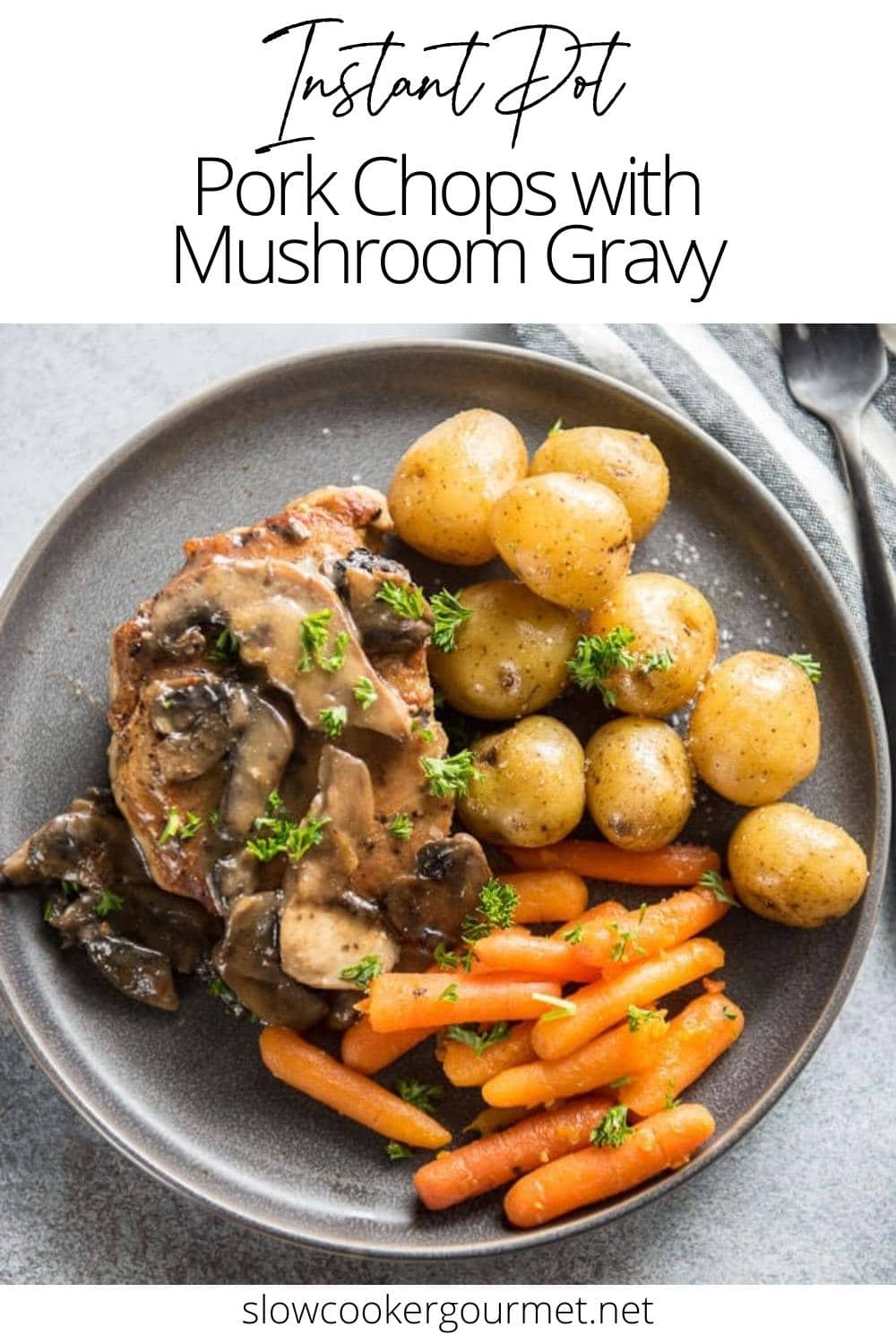 Instant Pot Pork Chops with Mushroom Gravy Slow Cooker Gourmet