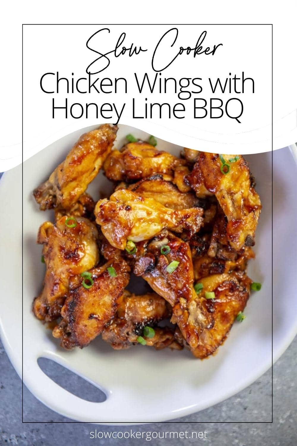 Slow Cooker Chicken Wings with Honey Lime BBQ - Slow Cooker Gourmet