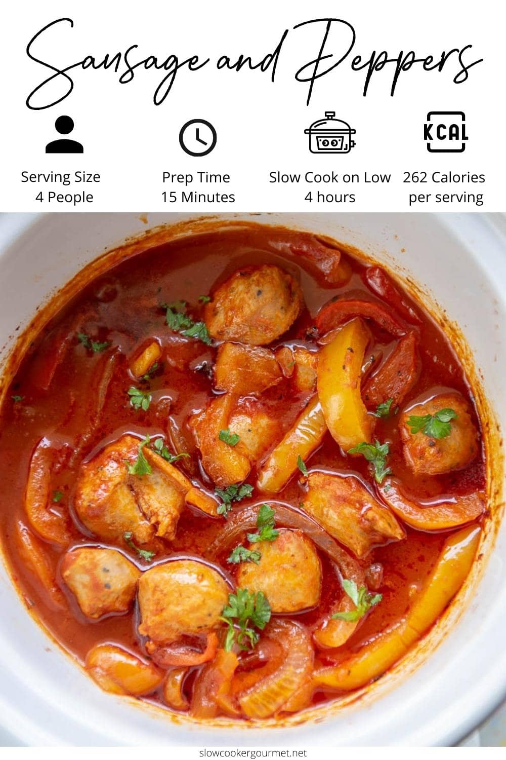 Slow Cooker Sausage and Peppers Slow Cooker Gourmet