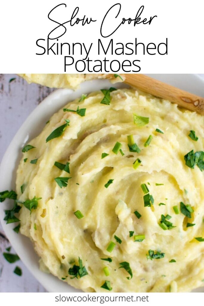 Crockpot Skinny Mashed Potatoes - Slow Cooker Gourmet