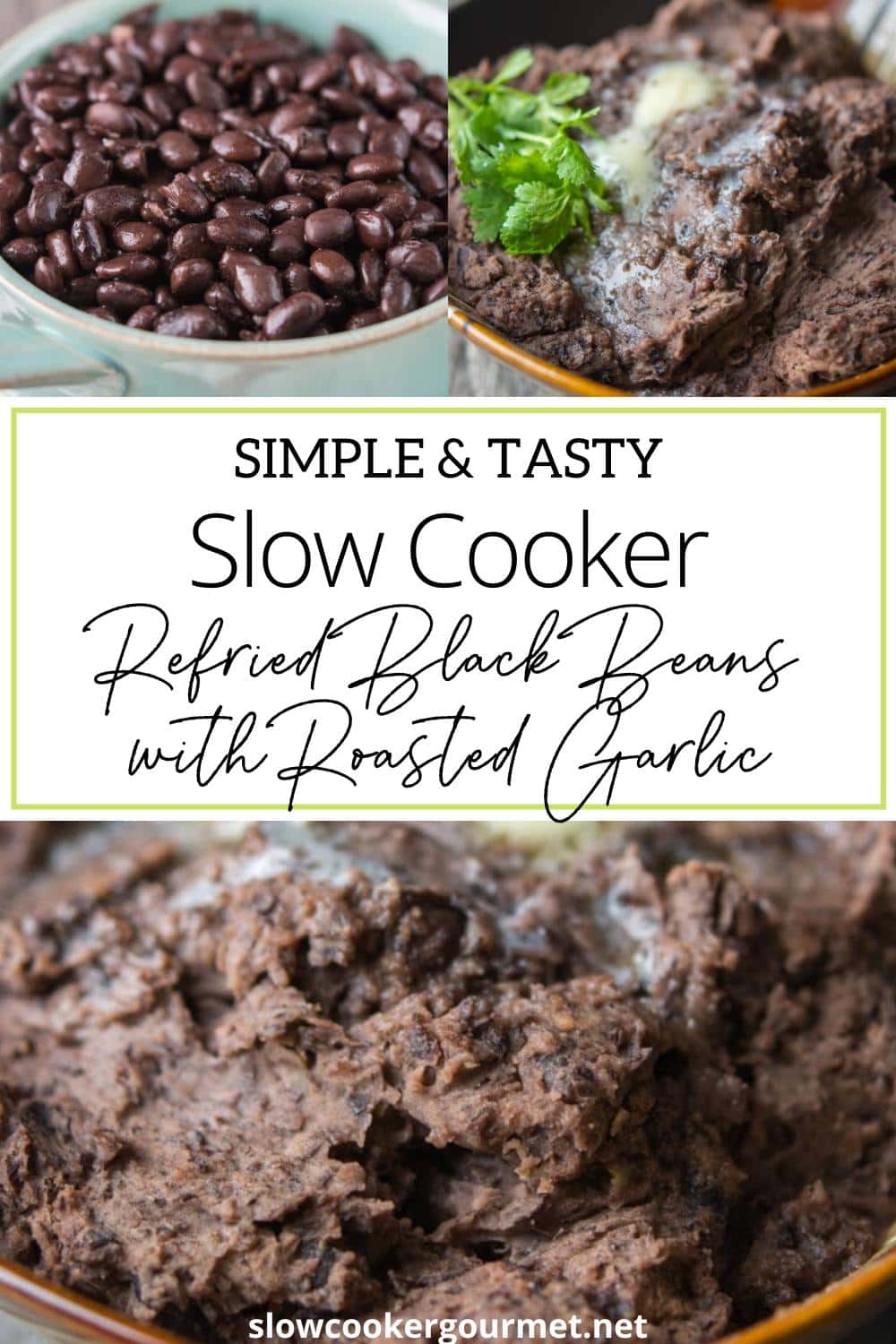 Slow Cooker Refried Black Beans with Roasted Garlic Slow Cooker Gourmet