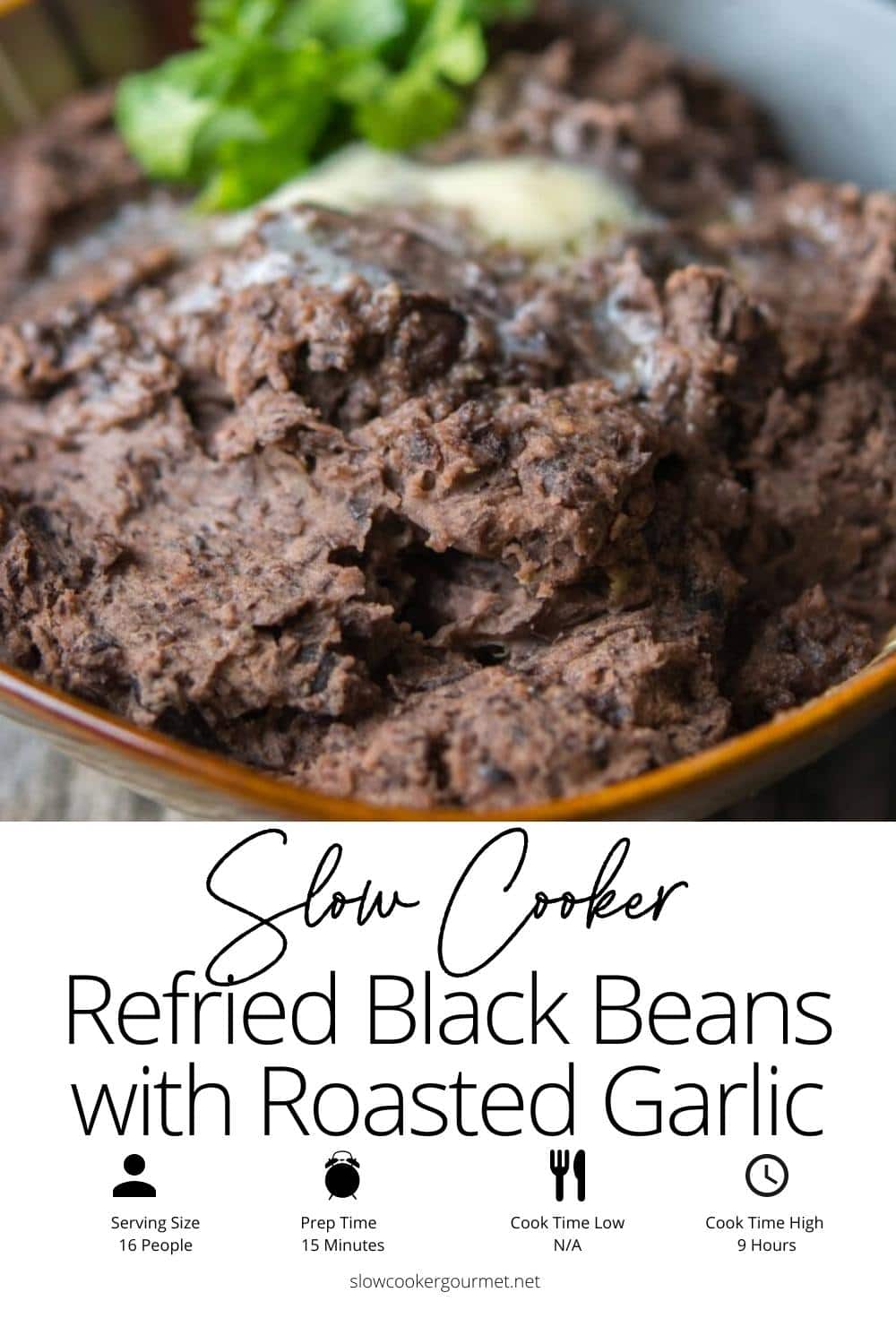 Slow Cooker Refried Black Beans with Roasted Garlic Slow Cooker Gourmet