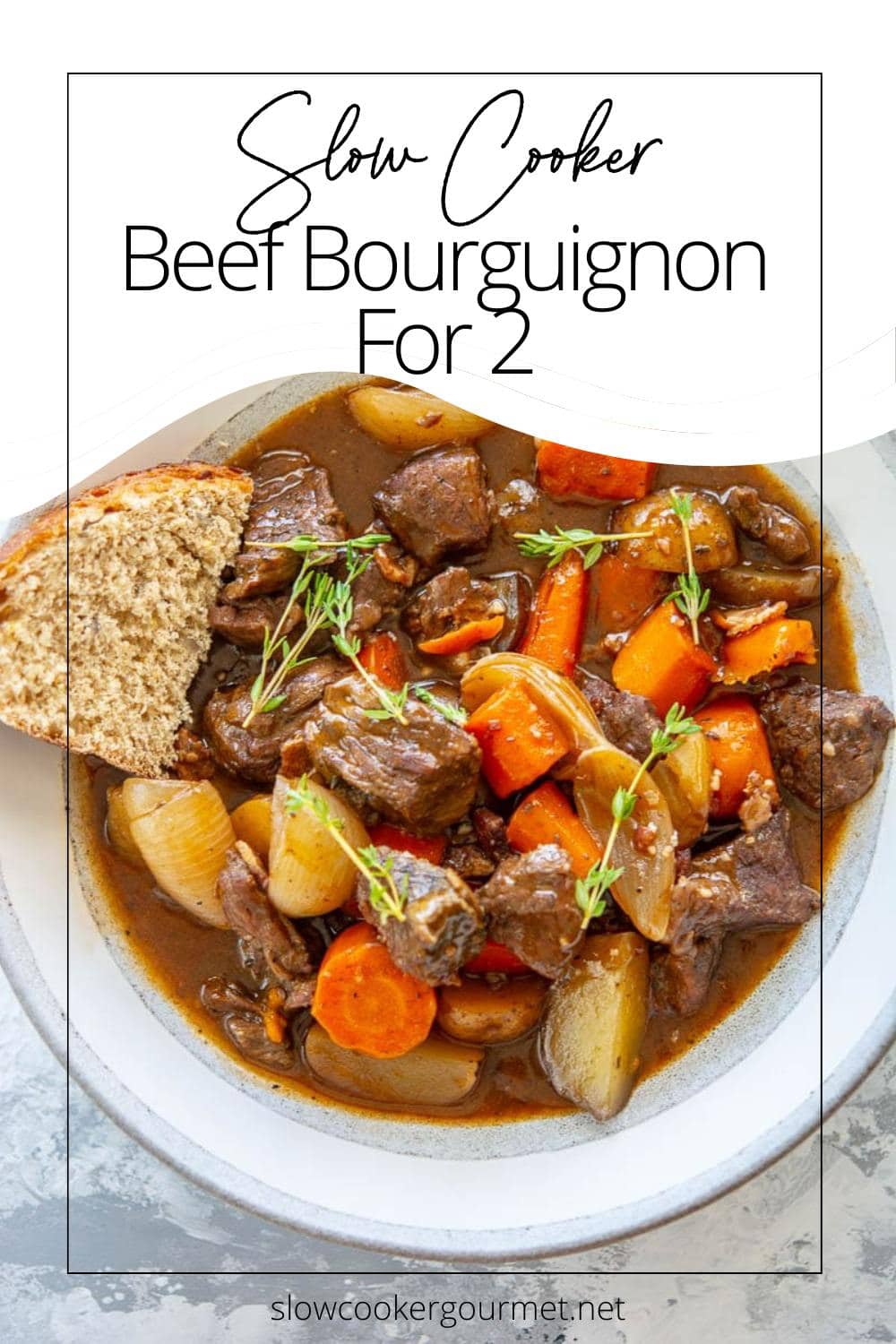 Slow Cooker Beef Bourguignon {for two} Slow Cooker Gourmet