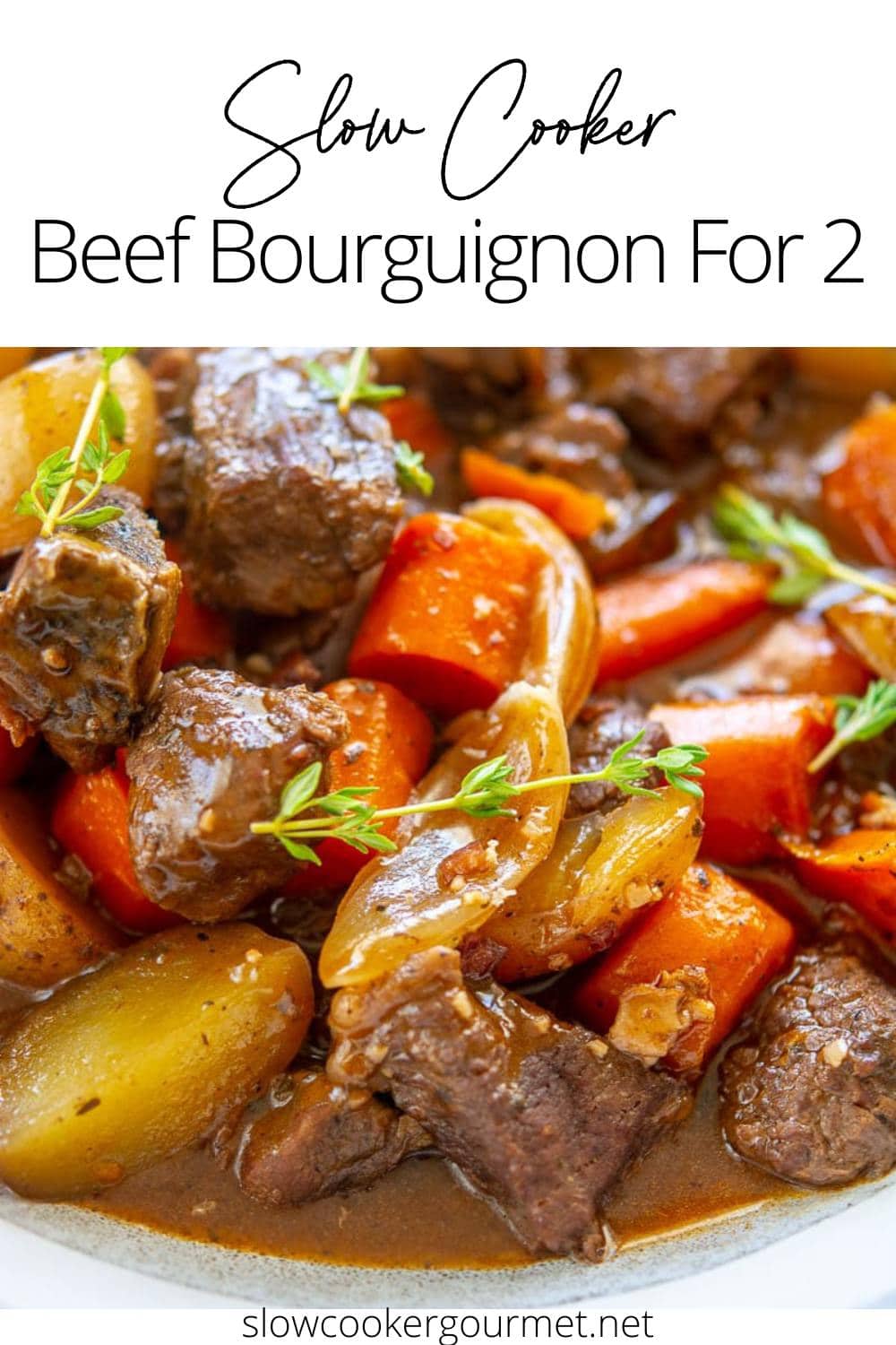 Slow Cooker Beef Bourguignon {for two} Slow Cooker Gourmet