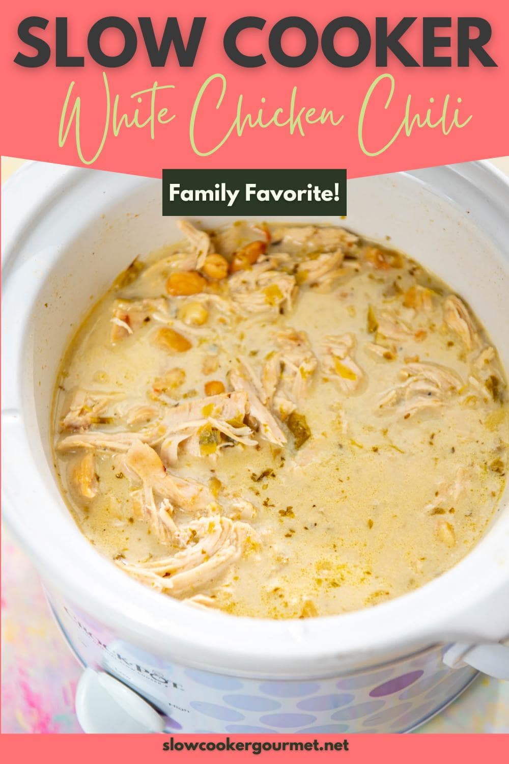 Easy White Chicken Chili Slow Cooker Recipe - Slow Cooker Gourmet