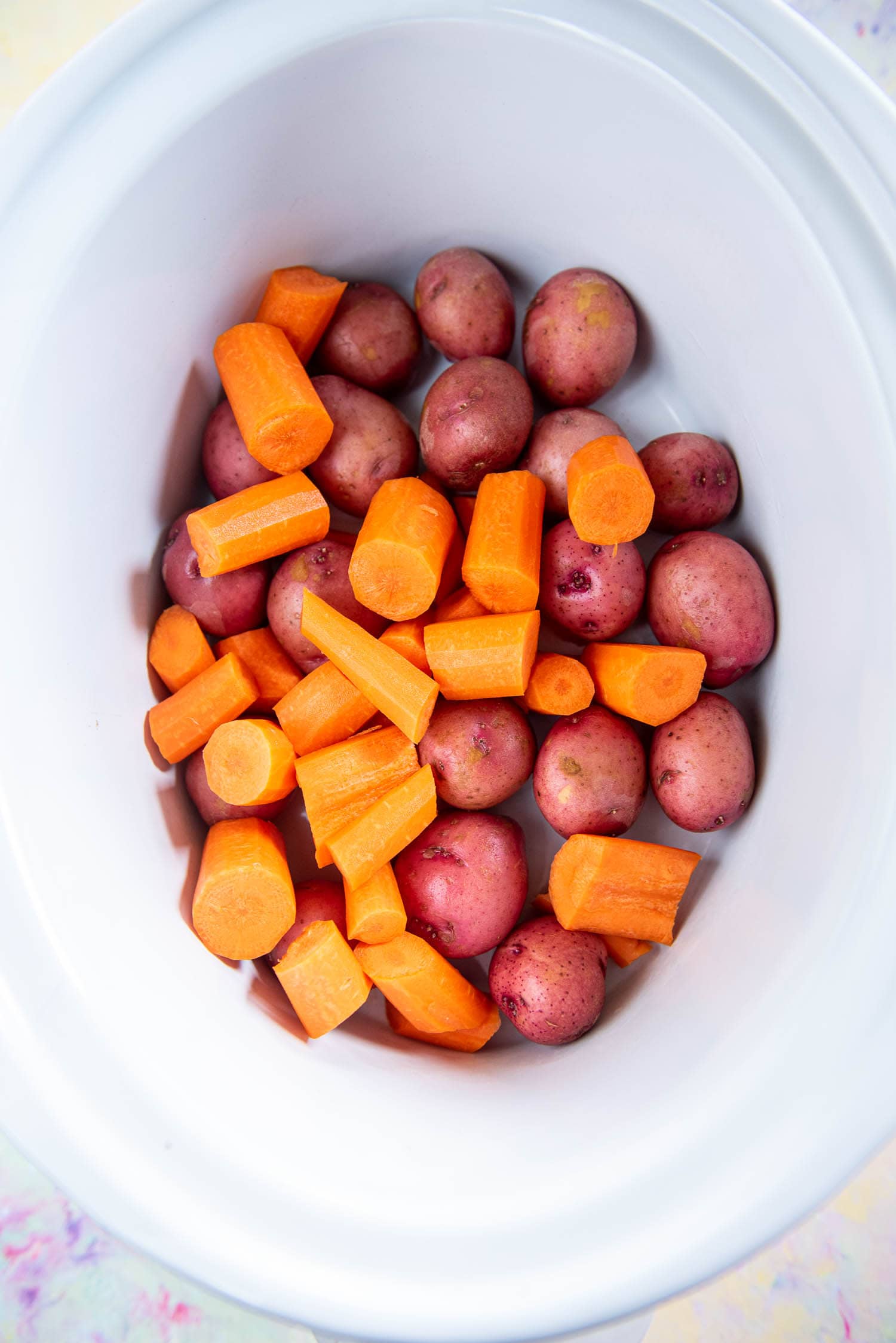 carrots and potatoes in slow cooker