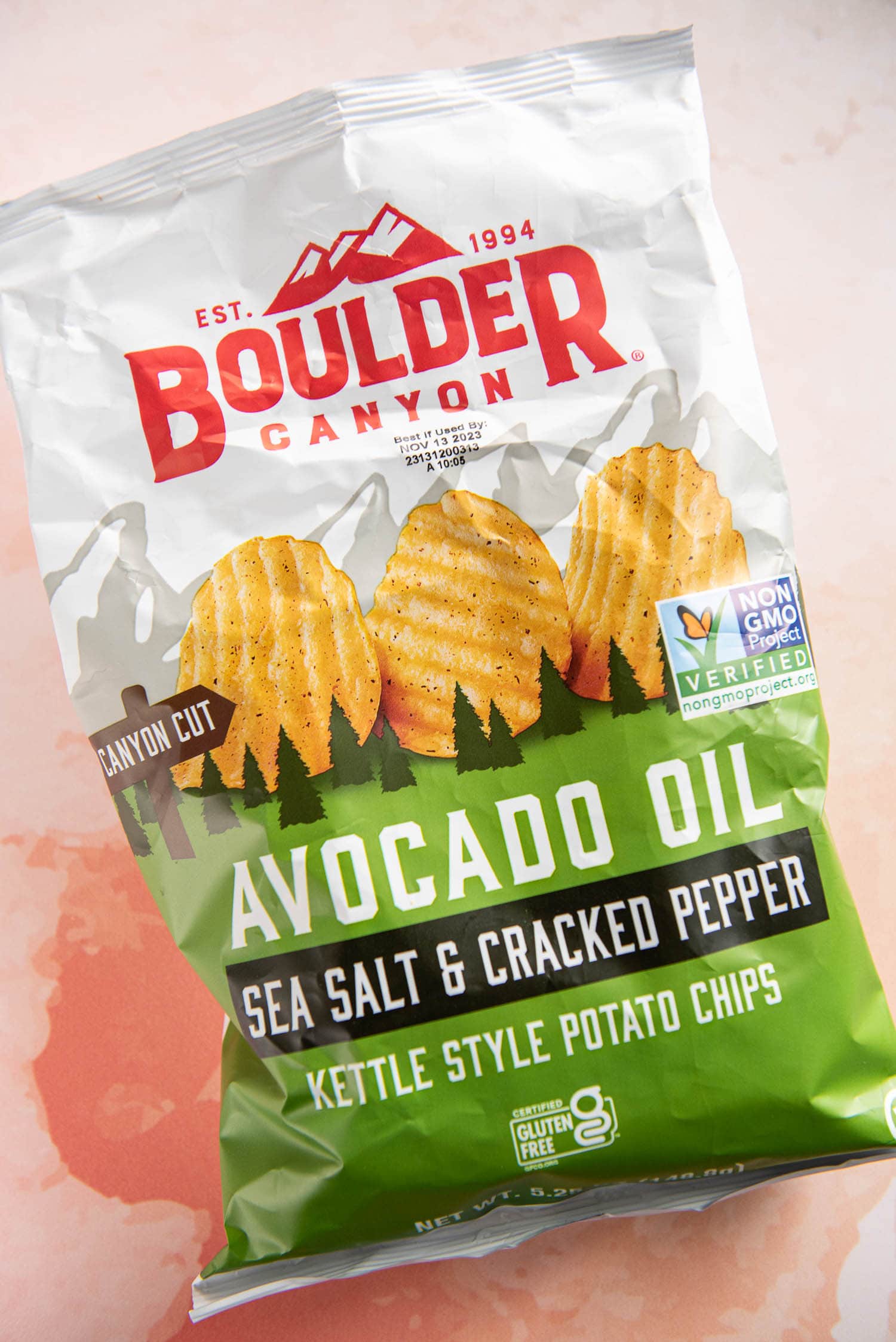 bag of boulder canyon avocado oil sea salt and black pepper chips