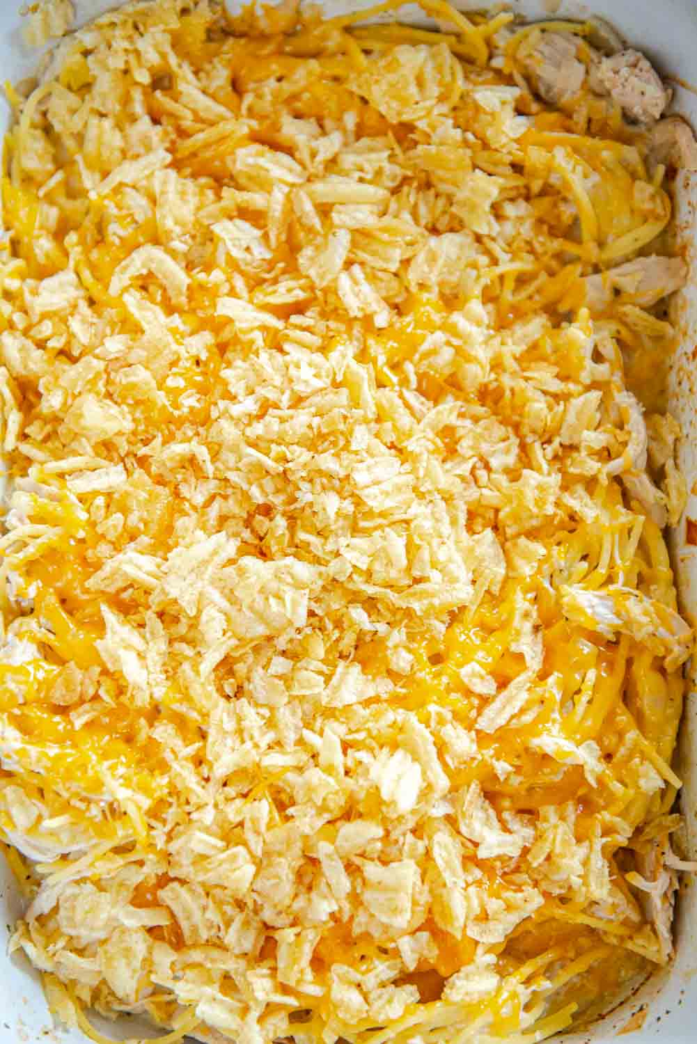 Slow Cooker Chicken Noodle Casserole cooked